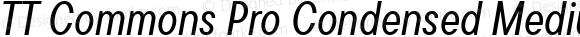TT Commons Pro Condensed Medium Italic