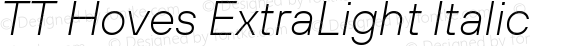 TT Hoves ExtraLight Italic