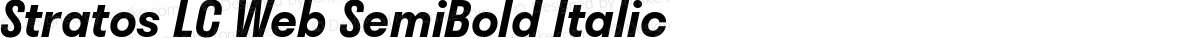 Stratos LC Web SemiBold Italic