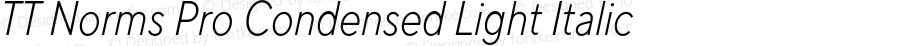 TT Norms Pro Condensed Light Italic