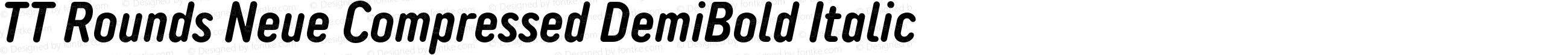 TT Rounds Neue Compressed DemiBold Italic