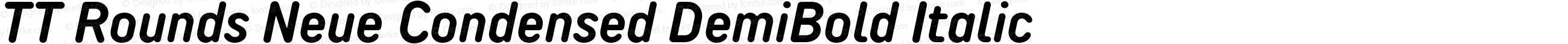 TT Rounds Neue Condensed DemiBold Italic