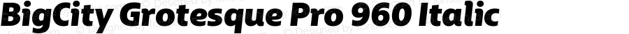 BigCity Grotesque Pro 960 Italic