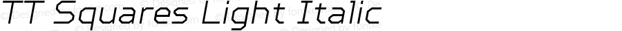 TT Squares Light Italic