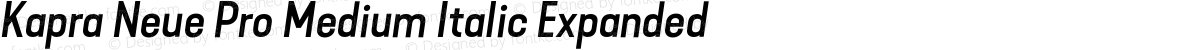 Kapra Neue Pro Medium Italic Expanded