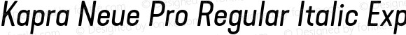 Kapra Neue Pro Regular Italic Expanded Rounded