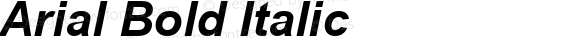 Arial Bold Italic Version 2.0 - April 1994