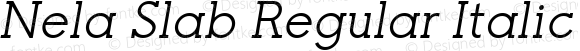 Nela Slab Regular Italic