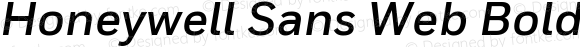 Honeywell Sans Web Bold Italic