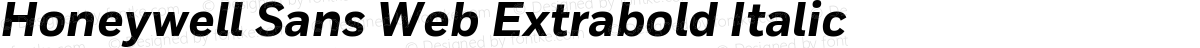Honeywell Sans Web Extrabold Italic