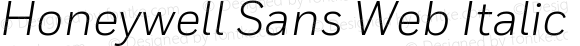 Honeywell Sans Web Italic