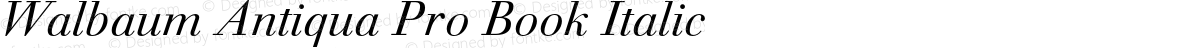 Walbaum Antiqua Pro Book Italic