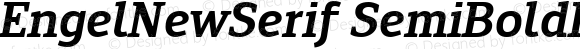 EngelNewSerif SemiBoldItalic