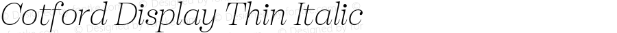 Cotford Display Thin Italic