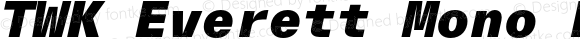 TWK Everett Mono Black Italic