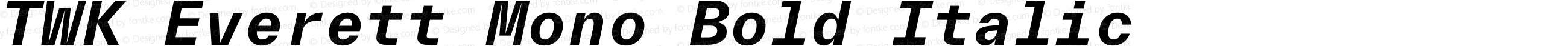 TWK Everett Mono Bold Italic