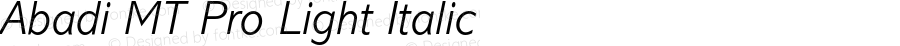 AbadiMTPro-LightItalic