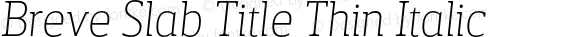 Breve Slab Title Thin Italic