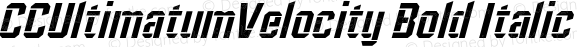 CCUltimatumVelocity Bold Italic