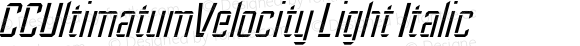 CCUltimatumVelocity Light Italic