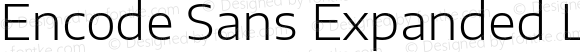 Encode Sans Expanded Light Regular