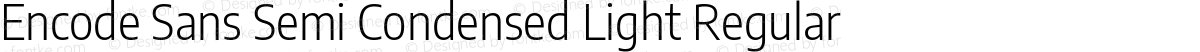 Encode Sans Semi Condensed Light Regular