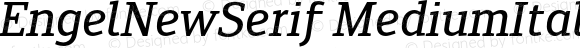 EngelNewSerif MediumItalic