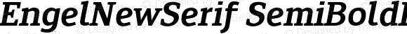 EngelNewSerif SemiBoldItalic