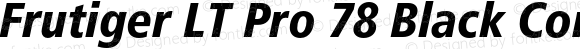 Frutiger LT Pro 78 Black Condensed Italic