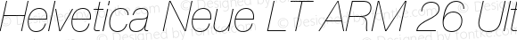 Helvetica Neue LT ARM 26 UltraLight Italic