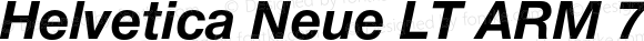 Helvetica Neue LT ARM 75 Bold Italic