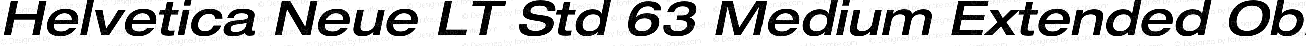 Helvetica Neue LT Std 63 Medium Extended Oblique