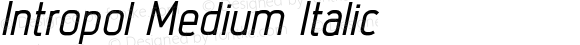 Intropol Medium Italic