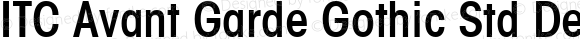 ITC Avant Garde Gothic Std Demi Condensed