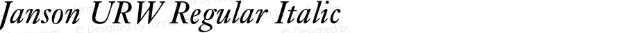 Janson URW Regular Italic