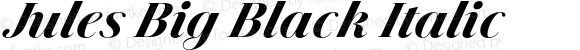 Jules Big Black Italic