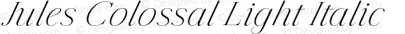 Jules Colossal Light Italic