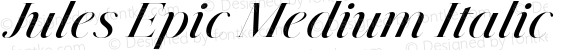 Jules Epic Medium Italic