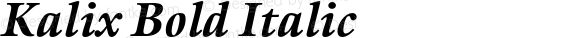 Kalix Bold Italic