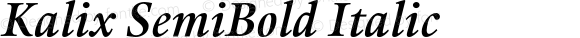 Kalix SemiBold Italic