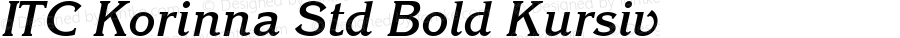 ITC Korinna Std Bold Italic