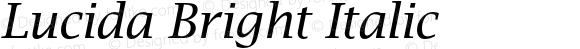 Lucida Bright Italic