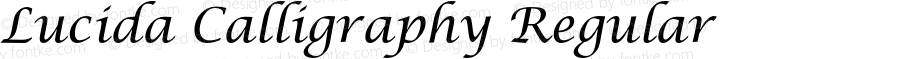 Lucida Calligraphy Regular