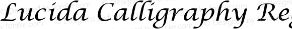 Lucida Calligraphy Regular