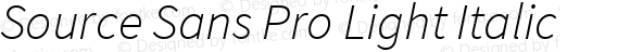 Source Sans Pro Light Italic