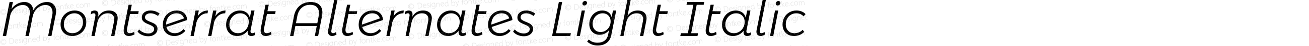 Montserrat Alternates Light Italic