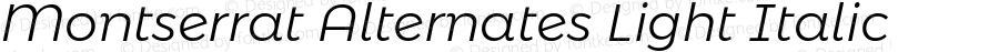 Montserrat Alternates Light Italic