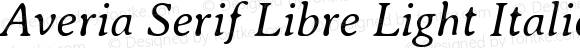 Averia Serif Libre Light Italic