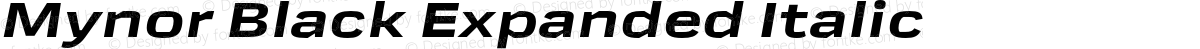 Mynor Black Expanded Italic
