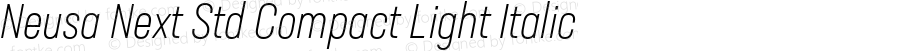 Neusa Next Std Compact Light Italic